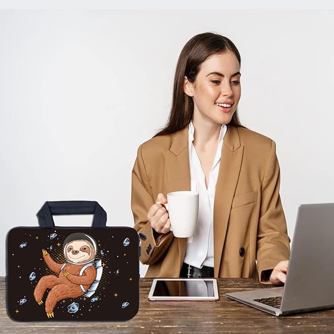 AMARY Laptop Sleeves 11.6" 12" Laptop Handle Bag Neoprene Notebook Carrying Pouch Chromebook Sleeves case Ultrabook Case Tablet Cover Fit Apple MacBook Air HP DELL Lenovo Asus (Sloth-1)