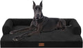 Casa Paw Orthopedic XXL Dog Beds, Waterproof Egg Crate Foam Big Pet Bed for All Breed Sized Dogs 53x42Inch, Washable Extra Large Dog Couch Bed with Removable Cover and Non-Slip Bottom, Black