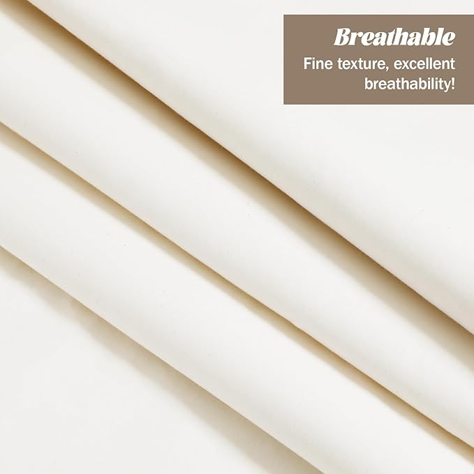 10 Yards x 63 Inches Cotton Muslin Fabric, Natural Unbleached Muslin Linen Fabric by The Yard, Medium Weight Draping Fabrics for Sewing Material Quilting Apparel Cloth