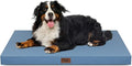 Tail Stories Outdoor Extra Large Dog Crate Bed, XXL Waterproof Dog Bed for Giant Breeds Dogs, 47x29 Inch Orthopedic Egg Crate Foam Pet Mat with Removable Cooling Cover, Blue