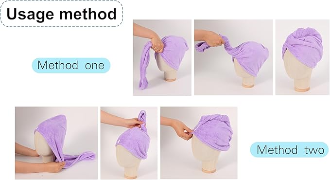 AGKXHDEC 1 Pack Double Layer Microfiber Towel, Hair Turbans for Wet Hair, Drying Hair Wrap for Women (Apricot Yellow)