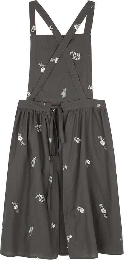 Japanese apron Women-Cross Back Apron for Women with Pockets, Pinafore Aprons, Womens Cotton Linen Apron