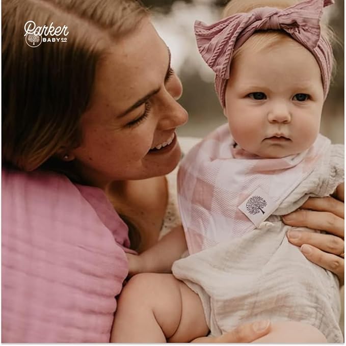 Parker Baby Muslin Blanket | 100% Soft Cotton Toddler Quilt & Baby Muslin Swaddle | Gender Neutral Design 47" x 47" Blanket