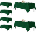 sancua Tablecloths for 6 Foot Rectangle Tables, 6 Pack - Washable Polyester Fabric Table Cloth for Chirstmas Party, Birthday, Banquet Reception, 54x108 Inch Hunter Green