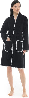 Seritaine Robes for Women, 100% Turkish Cotton Womens Robe, Luxury, Terry Cloth Long Spa Bathrobe