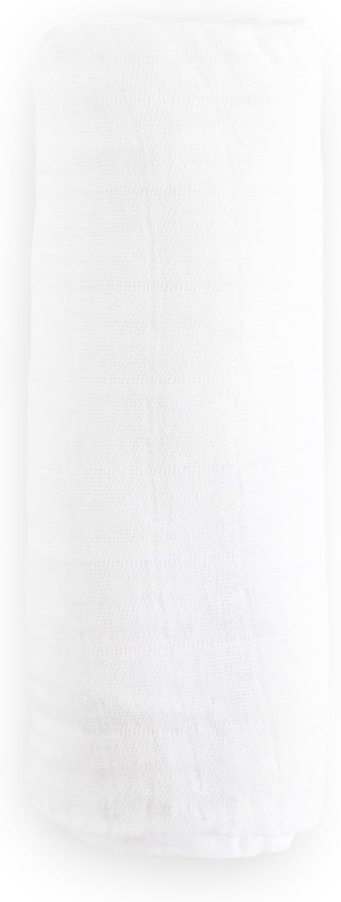 Little Unicorn - Cotton Muslin Swaddle Blanket | Single | 100% Cotton | Super Soft | Newborns and Infants | 47" x 47" | Unisex (White)