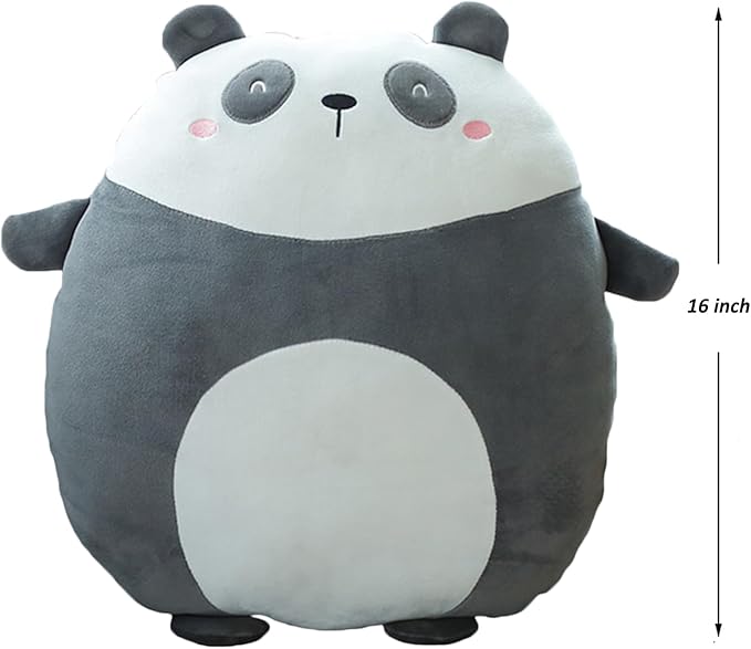 Zielind Panda Plush Pillow, 16 inch Panda Stuffed Animal Toy Kawaii Plushie Hugging Pillow Cute Cartoon Plush Animal Pillows Gifts for Boys and Girls