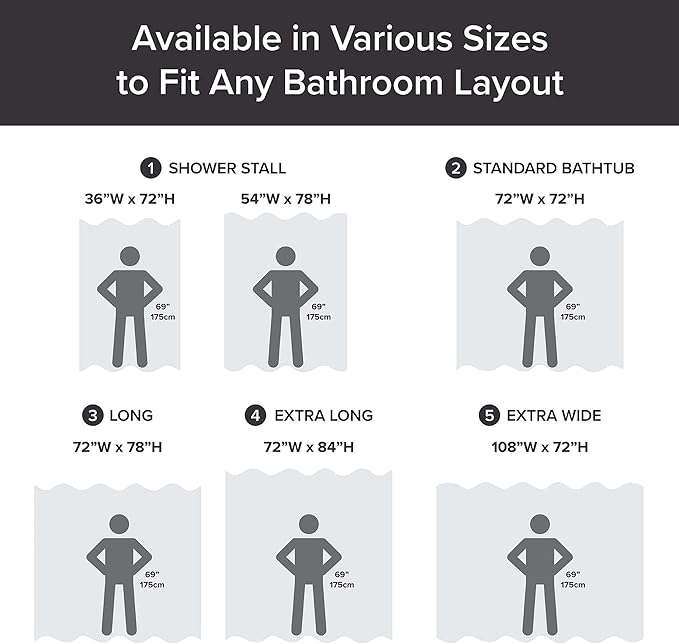 Madison Park Shower Curtain Waffle Weave, Vibrant Dyed, Waffle Shower Curtain 3M Scotchgard Moisture Management, Farmhouse Stall Shower Curtains for Bathroom, Stall: 36x72'' Black
