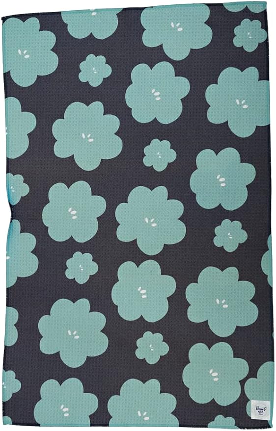 Desert Aqua 2 Pack Double Sided || Not Your Ordinary Kitchen Towels || Dish Towels || Quick Dry|| Waffle Weave Microfiber || Highly Absorbent || Hanging Hook (Turquoise)