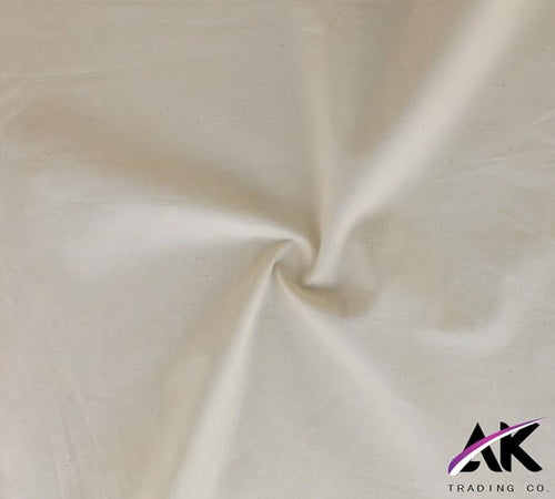 AK Trading CO. AK Trading 60"" Wide Natural Muslin, 100% Cotton Fabric, Unbleached-5 Yards (AK-MUS5YDS)