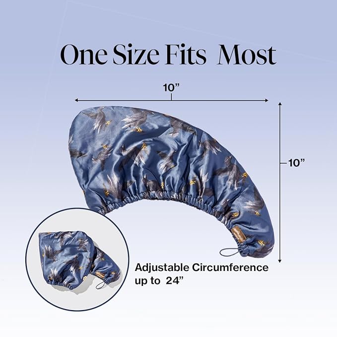 Kitsch Harry Potter x Satin Microfiber Hair Towel Wrap for Women - Super Absorbent, Quick Dry, Anti-Frizz, for Long & Short Hairs, Turbans for Women, Hair Wrap - Hufflepuff - Ravenclaw