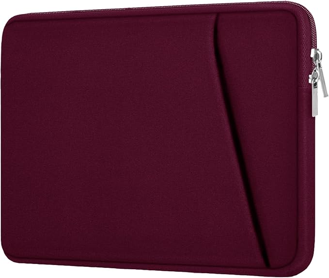 Laptop Sleeve Case 14 inch, Durable Carrying Bag Shockproof Protective Case Cover, Handbags Briefcase Laptop Bag Compatible with 14" MacBook Air/Pro HP Asus Lenovo Notebook Computer, Wine Red