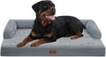 Casa Paw Orthopedic Dog Beds for Extra Large Dogs, Waterproof Egg Crate Foam XL Dog Bed with Sides 48x30Inch, Big Dogs Couch Beds with Removable Washable Cover and Nonskid Bottom, Grey