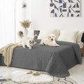 Tcksstex Waterproof and Non-Slip Dog Bed Cover and Pet Blanket Sofa Pet Bed Mat ，car Incontinence Mattress Protectors Furniture Couch Cover for Most Cats Dogs, Pets（82x102-Dark Grey）