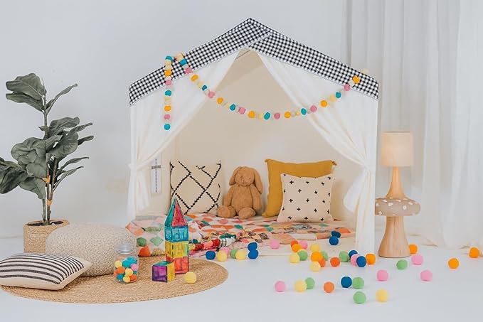 Sugar Bee & Sea Large Kids Play Tent with Storage Bag – Indoor & Outdoor Playhouse Fort for Boys & Girls – Spacious, Easy-Assemble Pop-Up Kids Tent – Gift for Ages 3–10