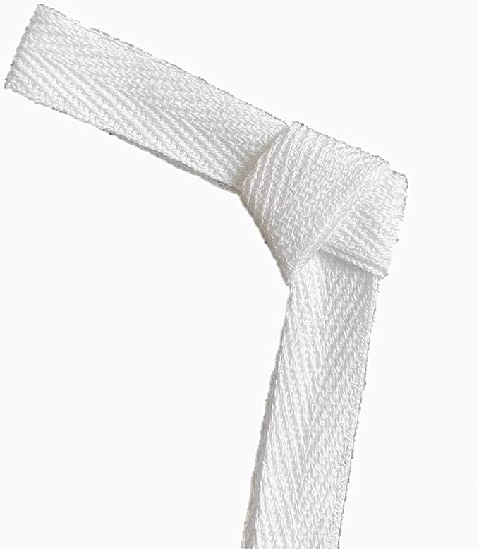 QIANF Twill Tape Ribbon 100% Cotton White 3/8 Inch Wide 50 Yard Roll Herringbone Tape(3/8 Inch-50Yard, White)