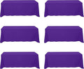 BRILLMAX 6 Pack Purple Tablecloths for 8 Foot Rectangle Tables 90 x 156 Inch - 8ft Rectangular Bulk Linen Polyester Fabric Washable Cloth Cover for Wedding Reception Banquet Birthday Party
