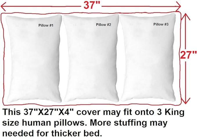 Dogbed4less DIY Pet Bed Pillow Brown Microsuede Duvet Cover and Waterproof Internal case for Dog and Cat at 37X27X4 Inch - Covers only