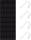 Teikou 40 Mesh Pocket Over the Door Shoe Organizer,Hanging Shoe Rack for Closet Storage Holder for Dorm Room College Classroom Storag(Black)
