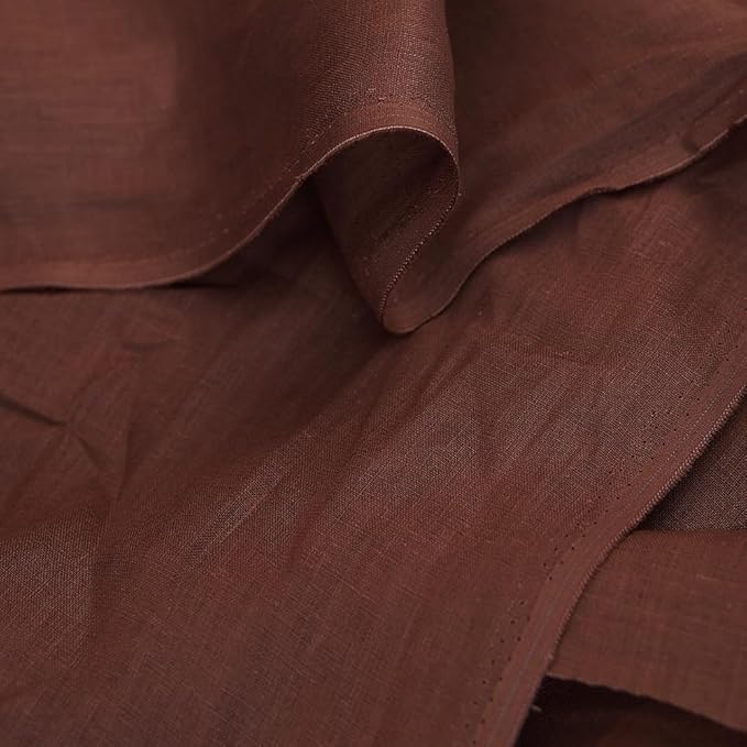 Japan Nature 100% Linen Fabric for Clothing, Home Decor, Pillow, Sofa, 55" Width, Craft by The Yard (Light Brown Color)
