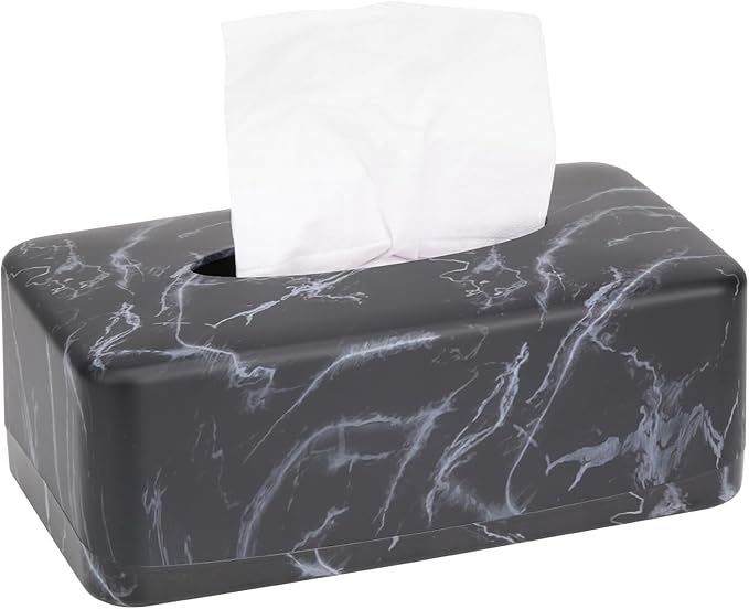 MOCHTERO Marble Pattern Tissue Box Cover,Rectangle Tissue Holders,for Bathrooms,Bedroom,Dinner Table,Office