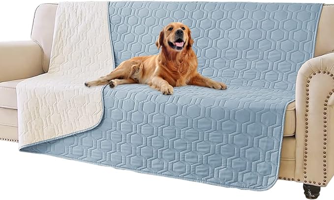 Tcksstex Waterproof and Anti-Slip Dog Bed Cover and Pet Blanket Sofa Pet Bed Mat ，car Incontinence Mattress Protectors Furniture Couch Cover for Most Cats Dogs, Pets（52x82-Stoneblue）