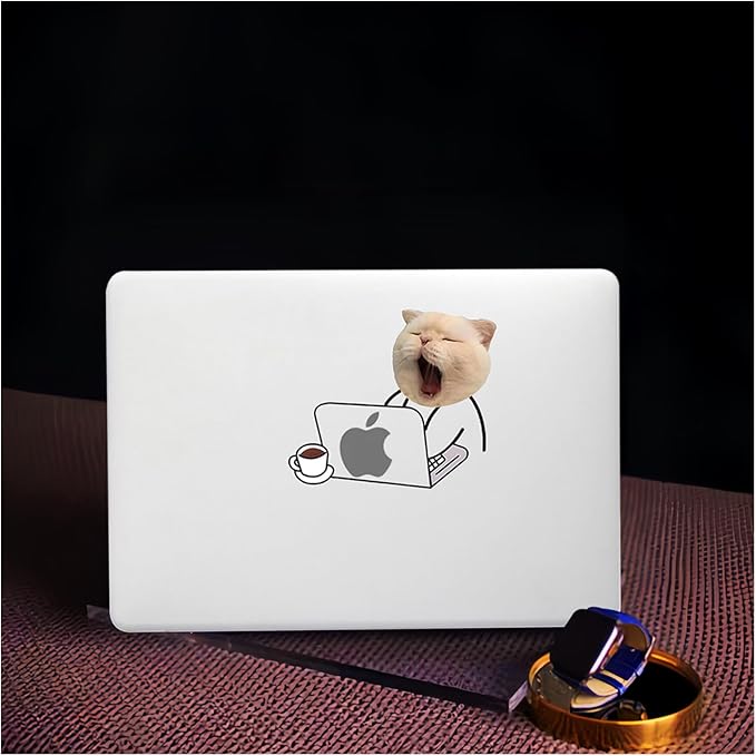 BYCeKe Compatible with MacBook Air 13.6 inch Case 2022-2025 M4 A3240 M3 A3113 M2 A2681,for Mac Air13 M4 Slim Sturdy Pattern Plastic Hard Shell&Keyboard Cover for MacBook Air 13.6 Print Cases,Cute Cat