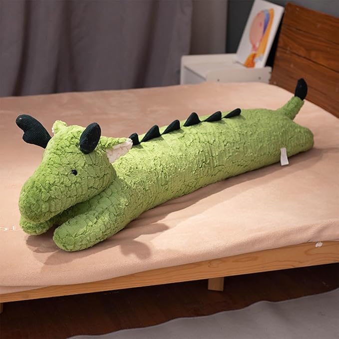 FEEZUSH Dragon Plush Pillow - 47 Inch Dragon Stuffed Animal - Birthday, Christmas, Valentine's Day Gift for Kids Boys Girls (Green)