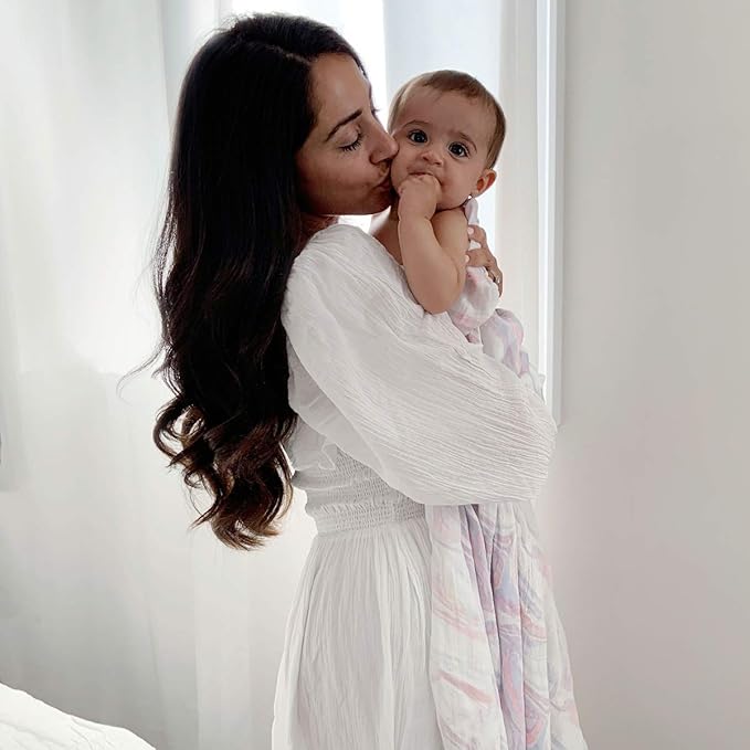 aden + anais Silky Soft Swaddle Blanket, Boutique Muslin Blankets for Girls & Boys, Baby Receiving Swaddles, Ideal Newborn & Infant Swaddling Set, Perfect Shower Gifts, 3 Pack, Florentine
