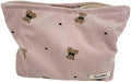 SxoSyo Cosmetic Bags for Women Makeup Bag Large Capacity Purse Travel Toiletry Zipper Storage Pouch Make up Brushes Organizer for Gifts (Corduroy Bear, Pink)