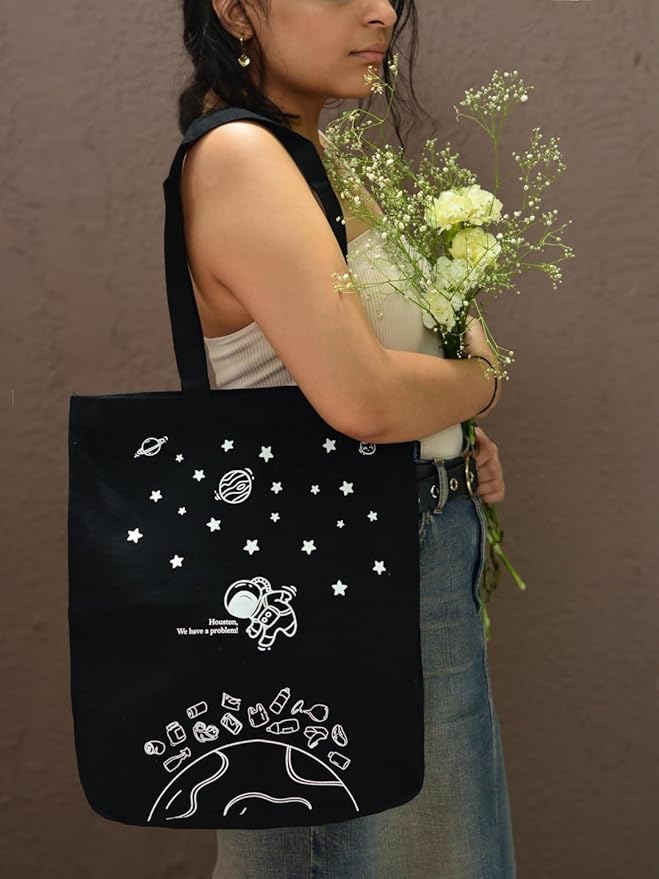 Ecoright Tote Bag for Women with Zipper, Small Tote Bag, Canvas Bag, Reusable Cotton Bag for Beach, Grocery, School & Work