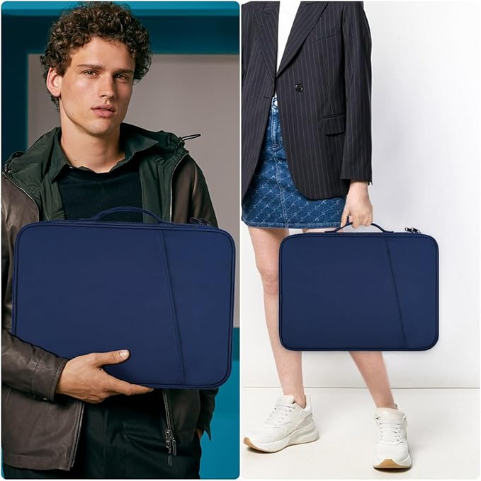 Laptop Carrying Sleeve Compatible with Apple MacBook Air 15 inch M4 M3 M2 chip A3241 A3114 A2941 2025-2023,15" Microsoft Surface Laptop 6/5/4/3 Protective Case, Computer Waterproof Traveling Bag- Blue