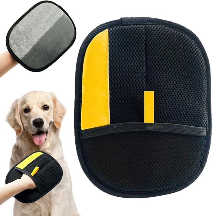 Poouty Electrostatic Pet Hair Removal Glove, Hair Cleaning Gloves for Pets Grooming, Dog Hairs Remover Gloves for Bed Clothes