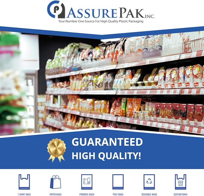 ASSUREPAK Green PP Non Woven Reusable Bags - 200 Bags - 1/8 BBL 10"X5"X18" - 40 GSM - Green -10518GRNPPNWRB40
