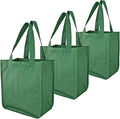 Simple Ecology Organic Cotton Deluxe Reusable Grocery Shopping Bag; Bottle Sleeves, Rigid Bottom Support (UPDATED DESIGN)
