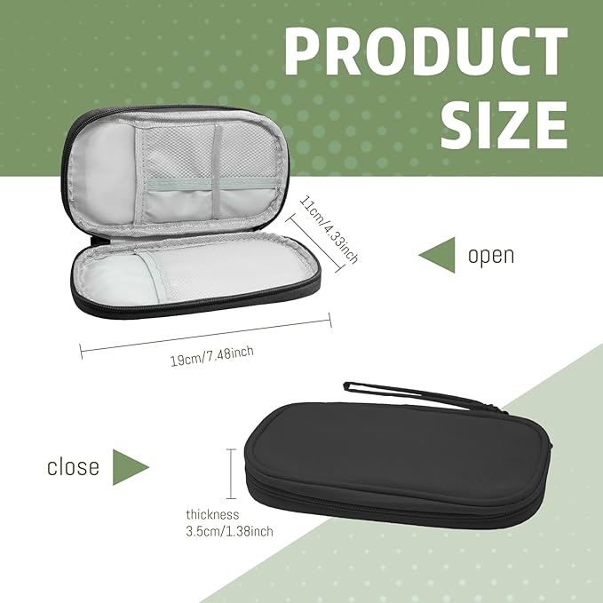 OBHEI Electronic Organizer Double Layer, Water Resistant Cable Organizer Bag for Travel Essentials, Cord, Charger, Phone, Earphone, Large Size,Accessories Travel Essentials (Black, Double-Layer)