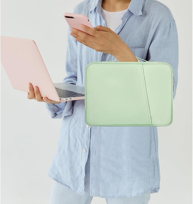 9-11 Inch Tablet Sleeve Case for 2023 Amazon Fire Max 11 Inch/Fire HD 10 Plus & Fire HD 10 Plus Kids Pro 10.1", 11-Inch iPad Pro M5 M4 / Air 11 M3 M2 2025 2024/iPad 11th Tablet Carrying Bag(Green)