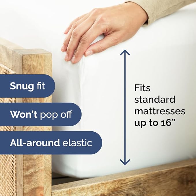 400 Thread Count Cotton Sheet Set - Cal King Size 100% Cotton Sheets - Easily Fits 8" to 16" Mattress - Silky-Soft, Wrinkle Free, Breathable & Comfy - Deep Pockets & Hotel Quality Bedding Set - White