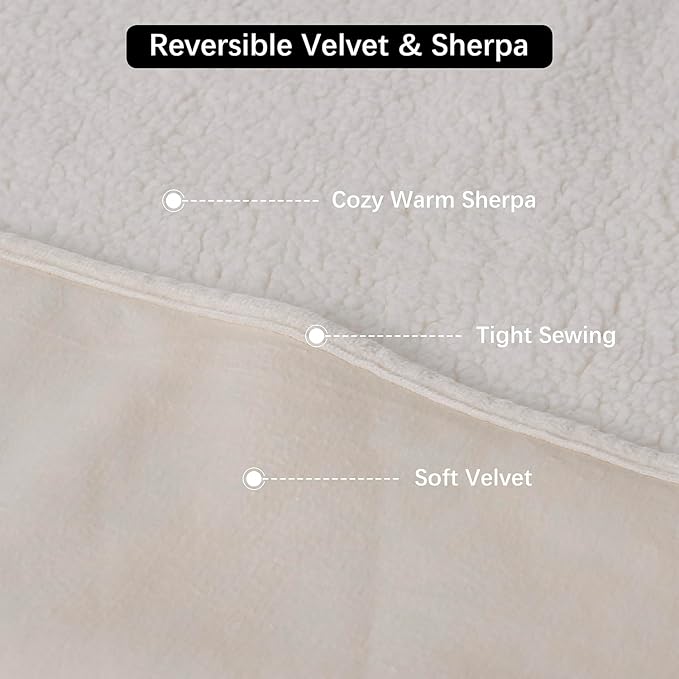 Bigbeer Waterproof Dog Blankets for Medium Dogs, Washable Pet Blanket for Indoor Cats, Plush Sherpa Puppy Throw Furniture Protector for Bed Couch Sofa(30"x40",M,Beige)
