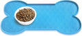 PWTAA Dog Food Mat Anti-Slip Silicone Dog Bowl Mat Thicker Pet Placemat Waterproof Cat Feeder Pad with Raised Edge Puppy Kitten Feeding Mats Suitable Small Medium-Sized Dogs Cats Eating Tray