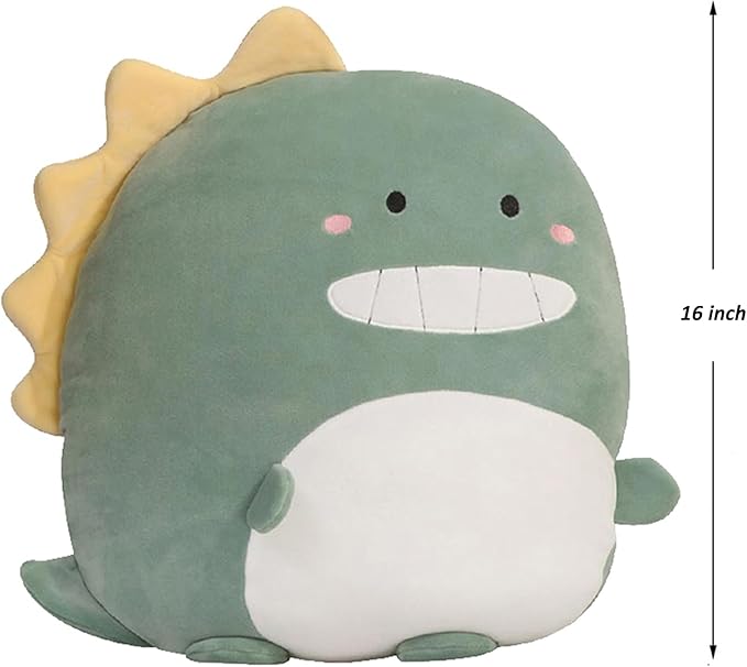 Zielind Dinosaur Plush Pillow, 16 inch Cute Dinosaur Stuffed Animals Toy Dinosaur Plushie Pillow Gifts for Birthday, Valentine, Christmas