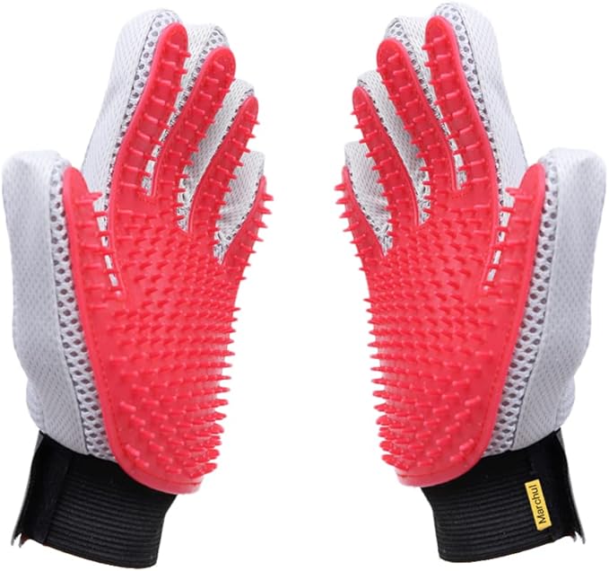 Marchul Upgrade Efficient Pet Hair Remover Gloves: Gentle Shedding Brushes for Dogs, Cats & Horses with Long and Short Hair, 1 Pair