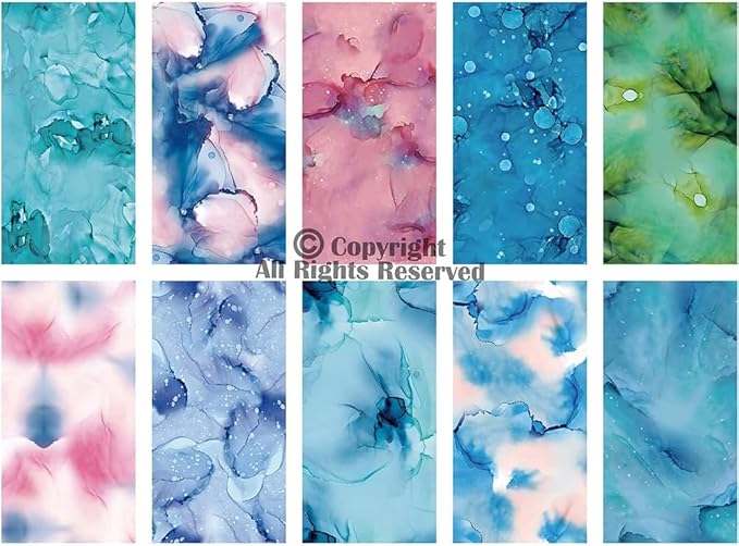 Craftido -25 Options- 100% Cotton Quilting Fabric Bundles 10pcs Fat Quarters 18”x21”-Medium Weight 5.2 oz- Soft Cotton for Quilting, Sewing Project, Patchwork, DIY Crafts - Rainbow Inks