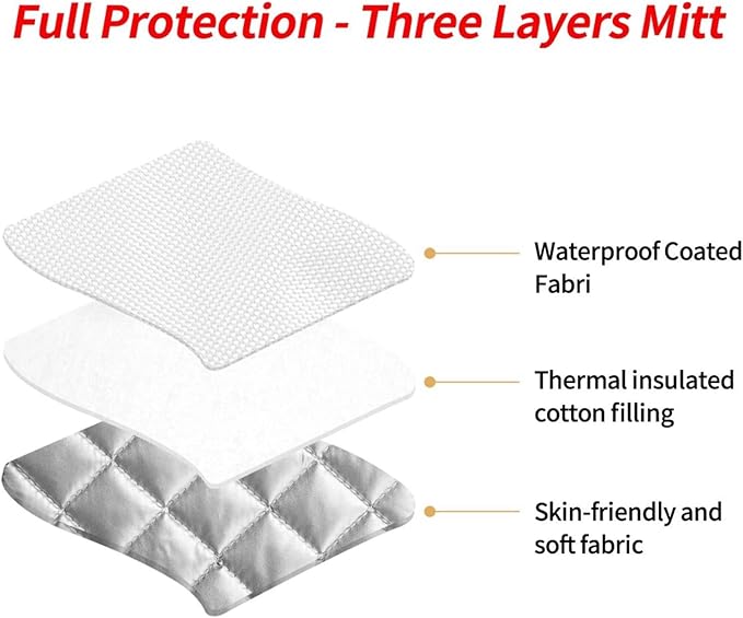 2-PC Retro Butterfly and Flowers Pot Holders, Heat Resistant Hot Pot Pads for Kitchen Camping, Non-Slip Grip Pad Holder with Three Layers Soft Fabric (Beige)
