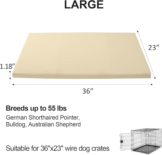 Liliowons Dog Mat,23"x 36"Dogs Crate Pad,Indoor Non-Slip & Waterproof Dog Mat,Easy Wipe Clean in Seconds，Sleeping for Floor,Car,Sofa,Crate