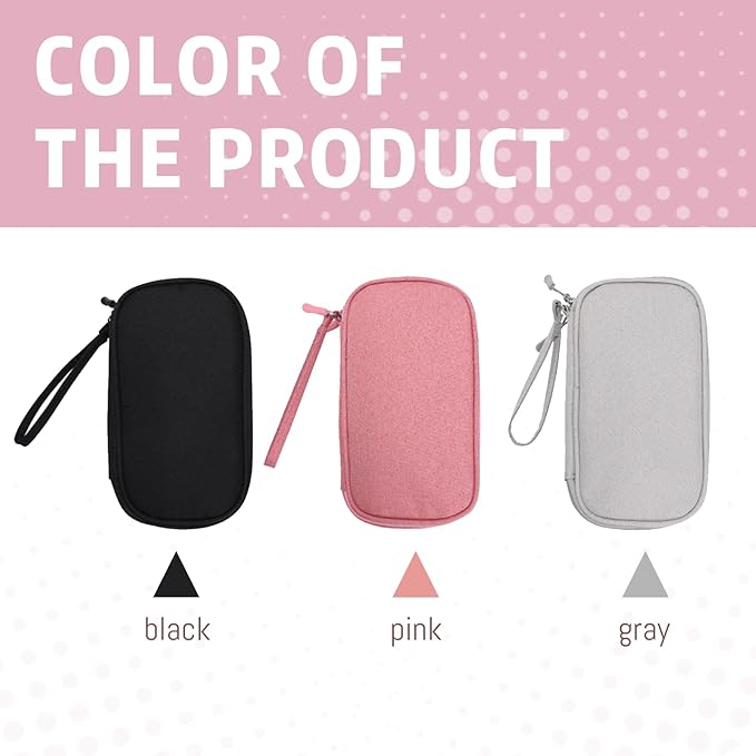 OBHEI Electronic Organizer Double Layer, Water Resistant Cable Organizer Bag for Travel Essentials, Cord, Charger, Phone, Earphone, Large Size,Accessories Travel Essentials (Pink, Double-Layer)