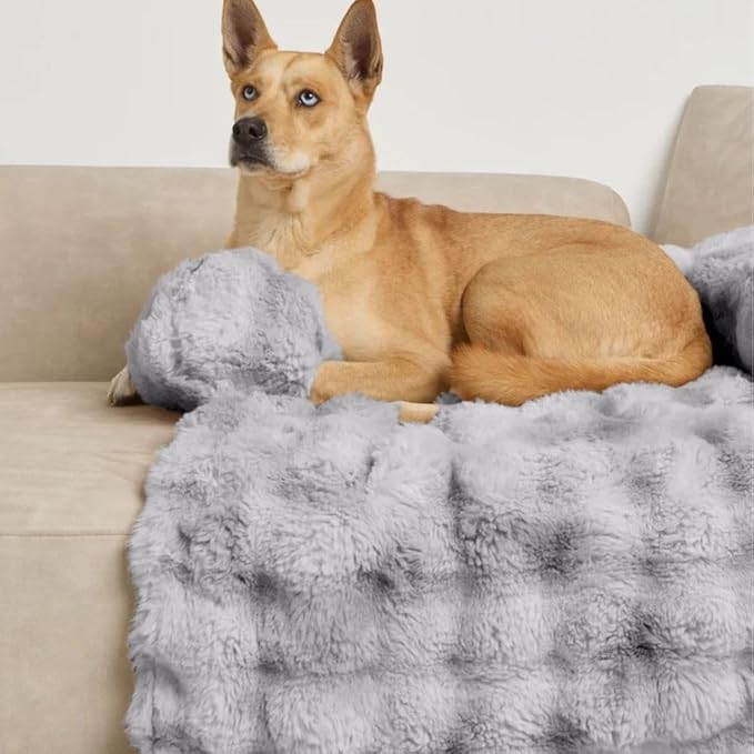 Dream Cloud Pet Sofa Bed – Washable, Waterproof, and High Comfort, Non-Slip Orthopedic Plush Dog Mat for Sofa, Car & Floor (Cappuccino, Small)
