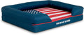 The Dog's Bed Replacement Outer Cover for The Dog's Bed Orthopedic Memory Foam Dog Bed. Washable Oxford Fabric, Medium (Blue with Red Piping USA Flag Embroidery & Centre Flag) Veterinary Approved