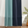 MONDAY MOOSE Colorful Waffle Weave Shower Curtain with Rustproof Metal Grommet Holes for Bathroom, Machine Washable, Hooks Included (72x72 inch, Light Blue/Blue)