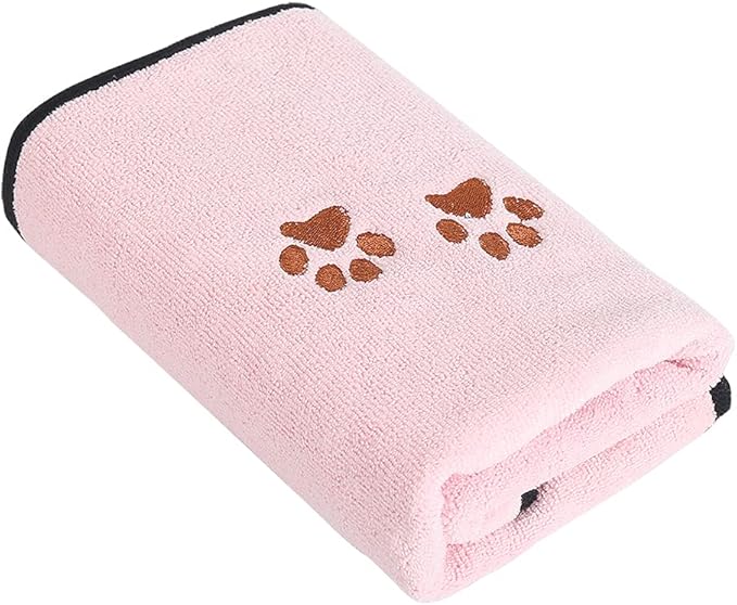 Wipela Pet Dog Cat Microfiber Drying Towel Ultra Absorbent Great for Bathing and Grooming (1-Pack)